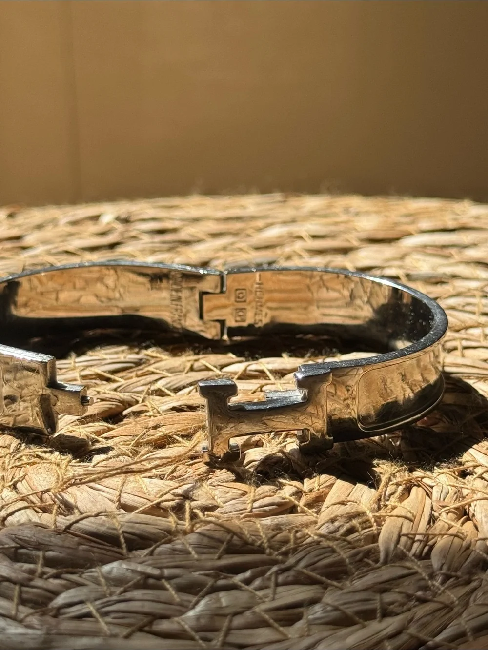 Authentic Hermès Clic H Silver Bracelet – As-Is | Minor Clasp Issue | PM Size - Picture 3 of 6